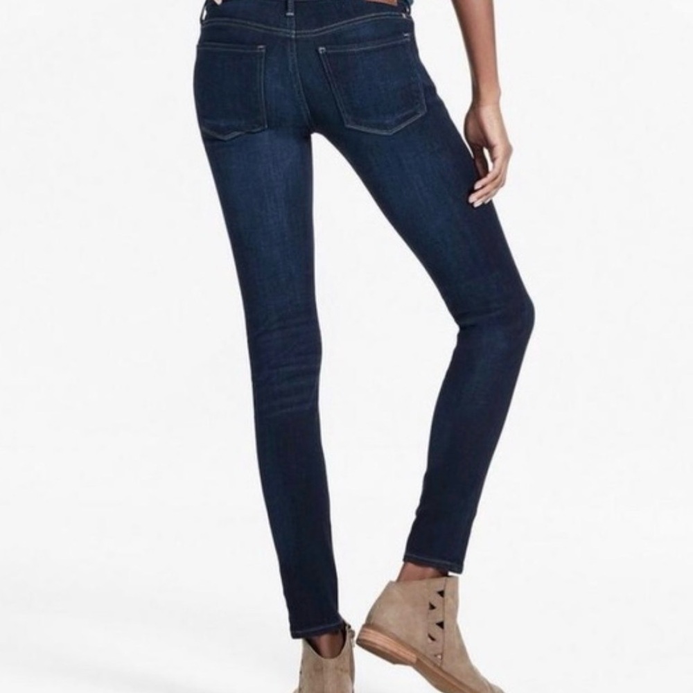 Lucky Brand Dark Blue Indigo Wash Midrise Skinny Jeans Size 26 Classic EUC Denim - Picture 4 of 12